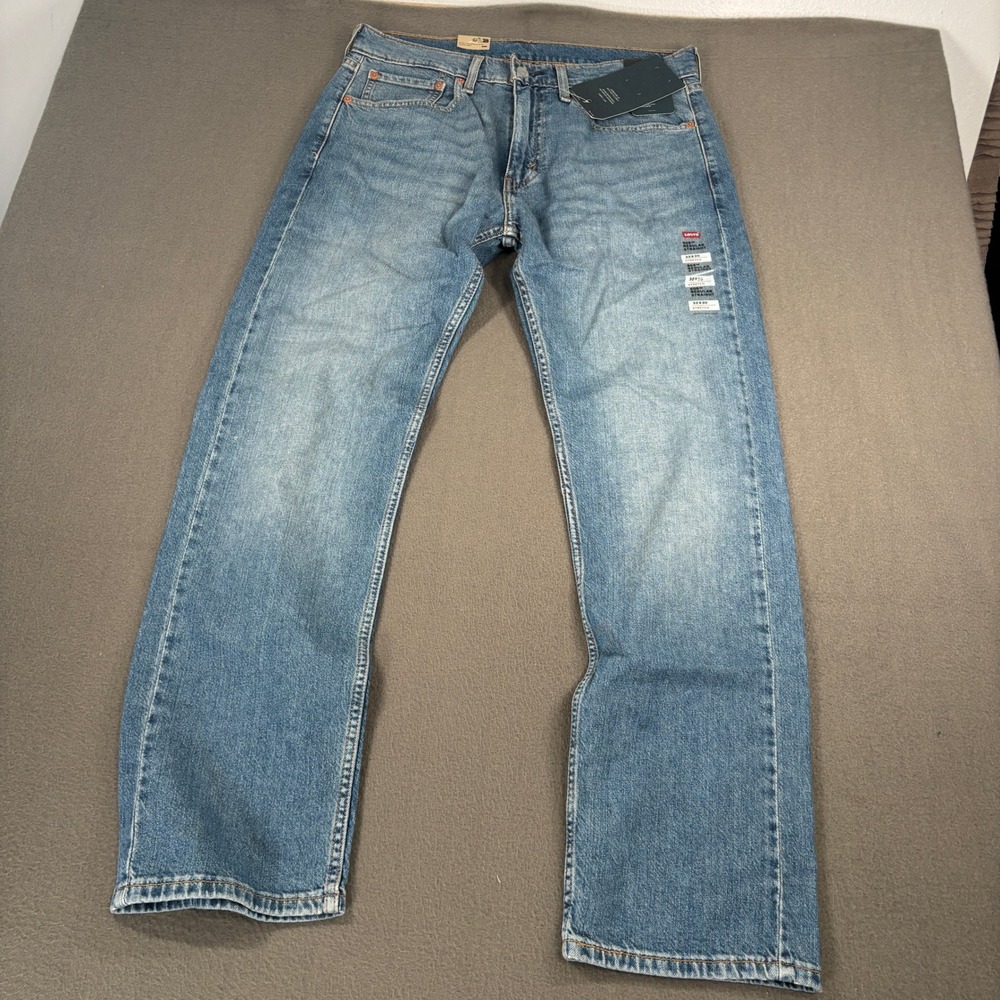 Levi's 505 Regular Straight Jeans Mens Size 32x30 Blue Stretch Denim 00505-2531